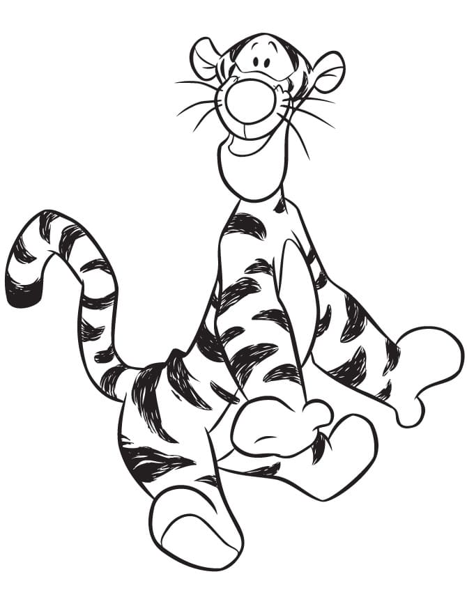 Tigger is Smiling Coloring Page - Free Printable Coloring Pages for Kids