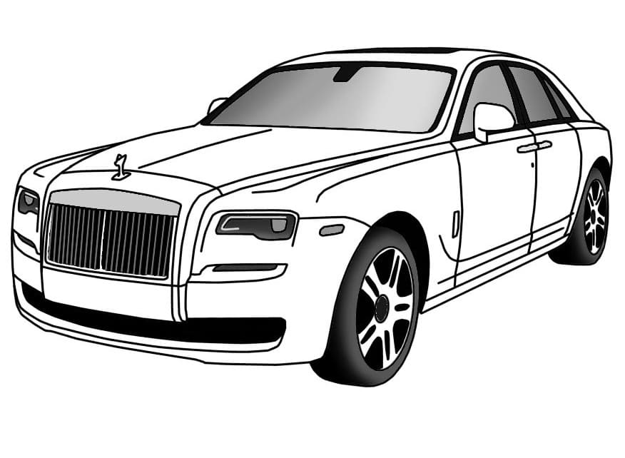 Rolls Royce Car Coloring Page  Free Printable Coloring Pages for Kids