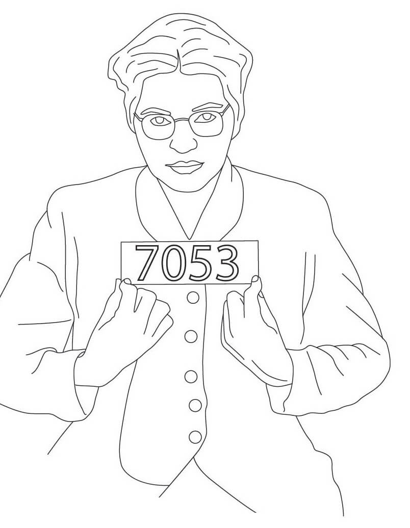 rosa parks coloring page