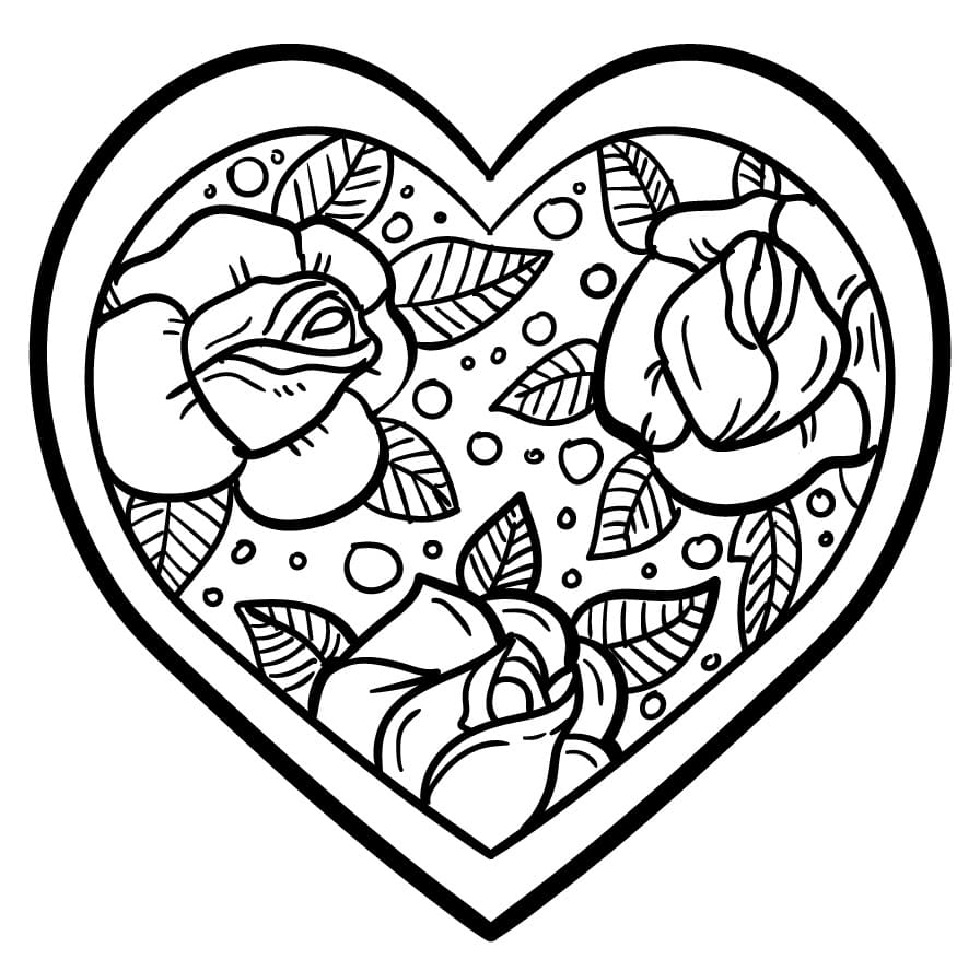 Simple Hearts Coloring Page - Free Printable Coloring Pages for Kids