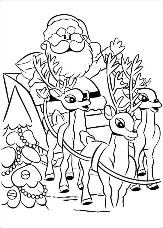 Rudolph and Yukon Cornelius Coloring Page - Free Printable Coloring