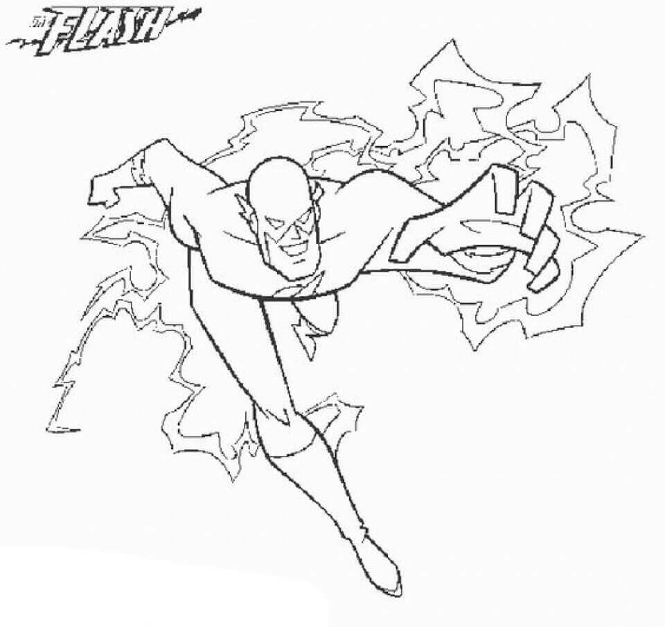 Run Flash Coloring Page - Free Printable Coloring Pages for Kids