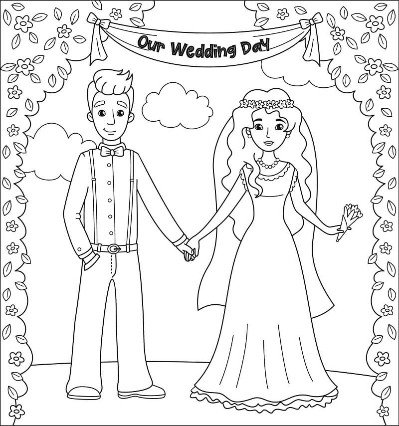 Free Printable Wedding Coloring Pages Web For A Fun Activity To Do ...