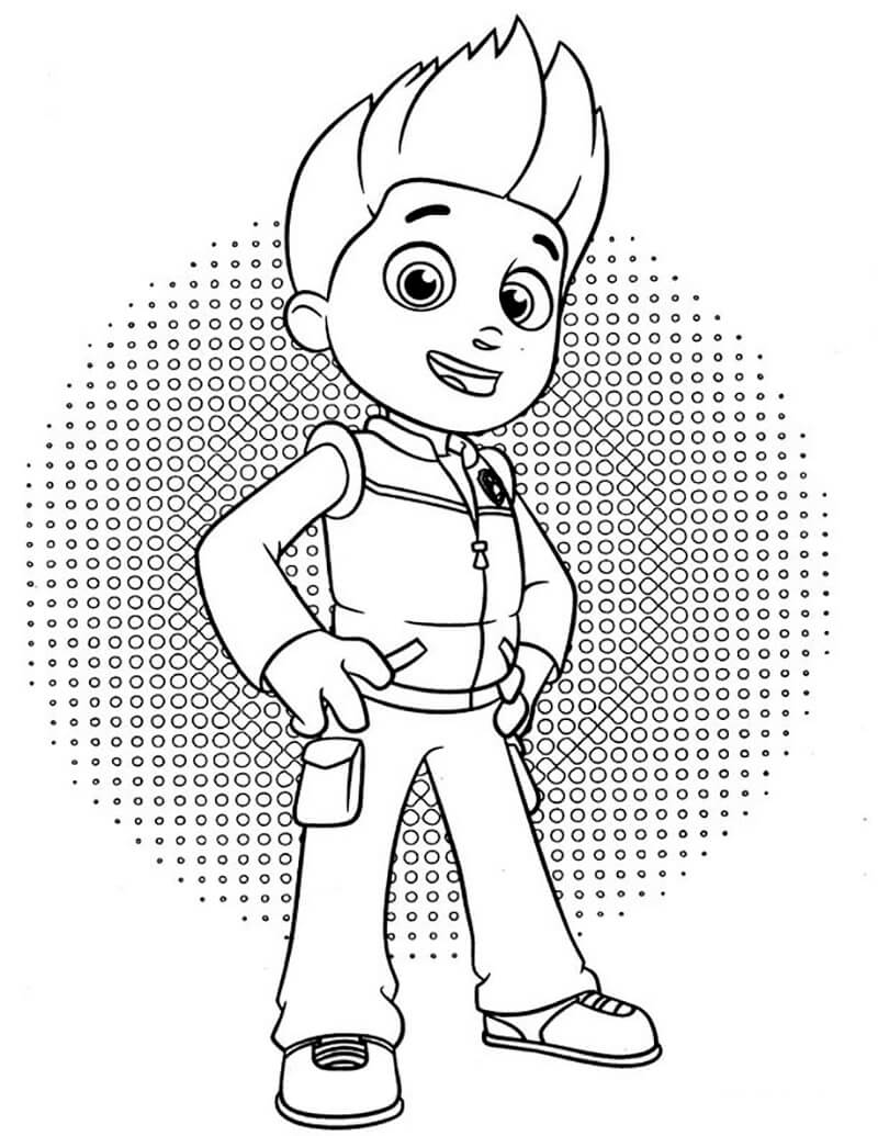 Ryder Paw Patrol 9 Coloring Page Free Coloring Pages Kids