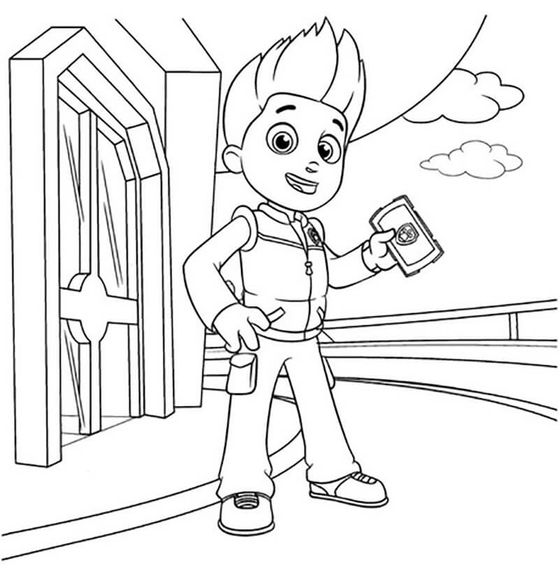 Ryder Paw Coloring Page - Free Printable Coloring Pages for Kids