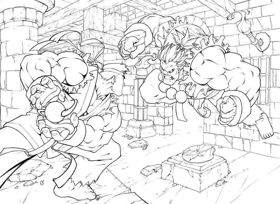 Street Fighter Coloring Pages.