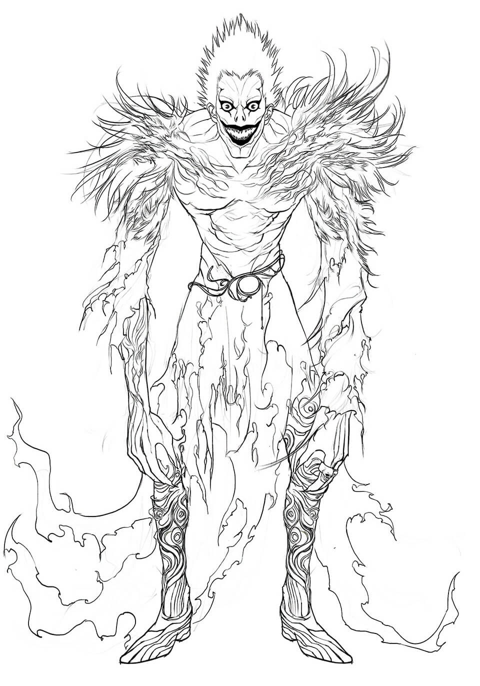 Ryuk from Death Note 20 Coloring Page   Free Printable Coloring ...