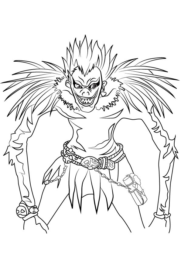 Ryuk From Death Note Coloring Page Free Printable Coloring Pages For Kids