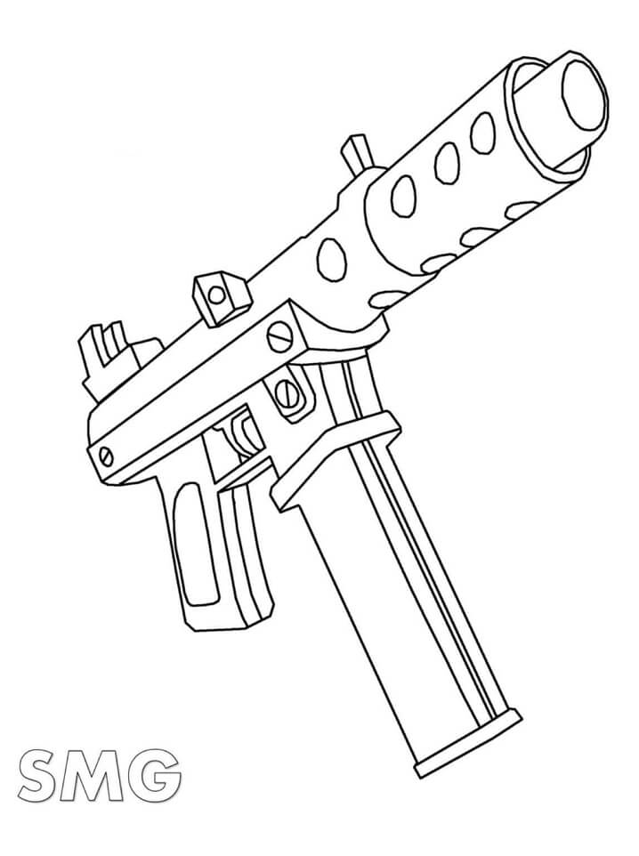 Smg Gun Coloring Page Free Printable Coloring Pages For Kids
