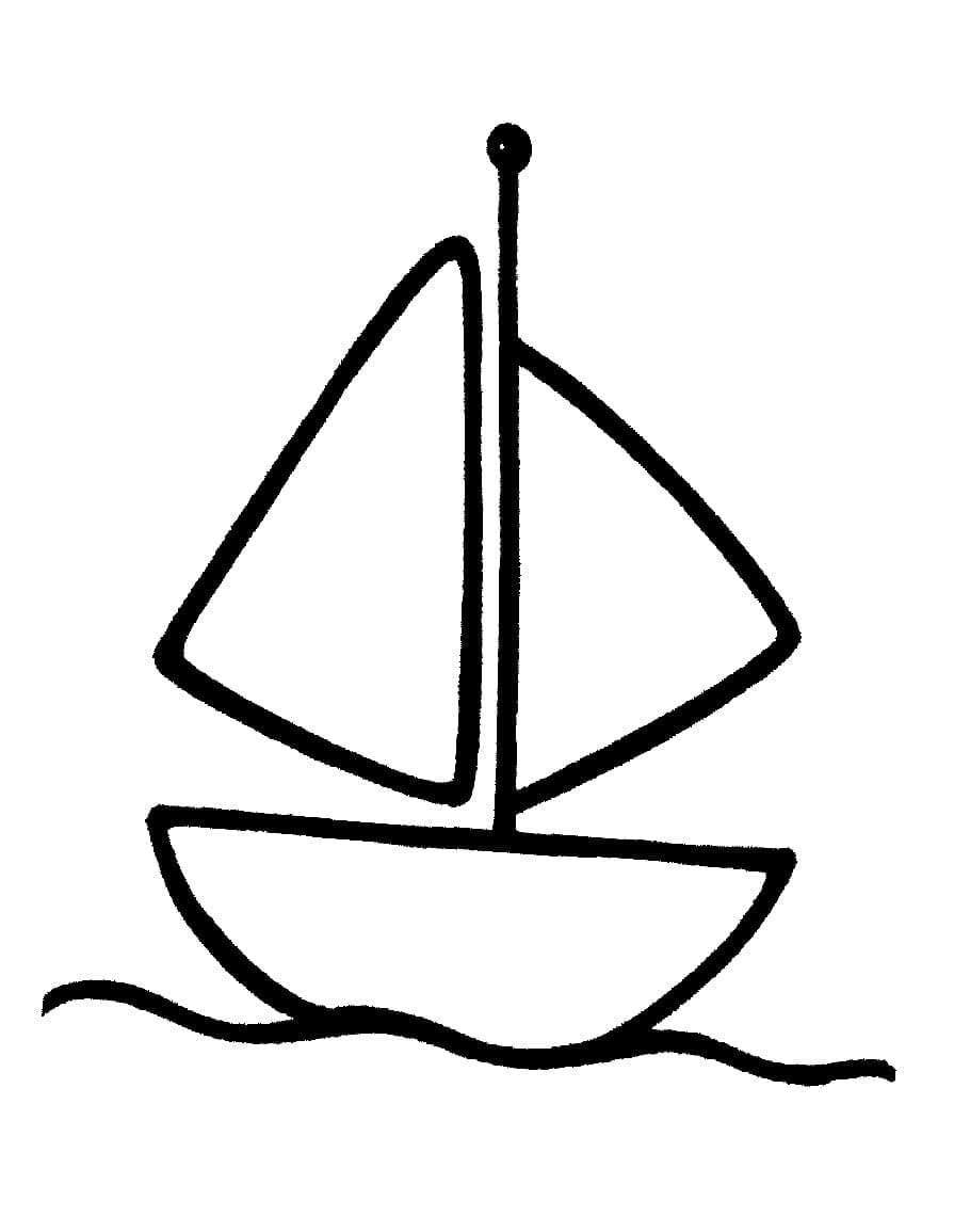 sailboat coloring page preschool