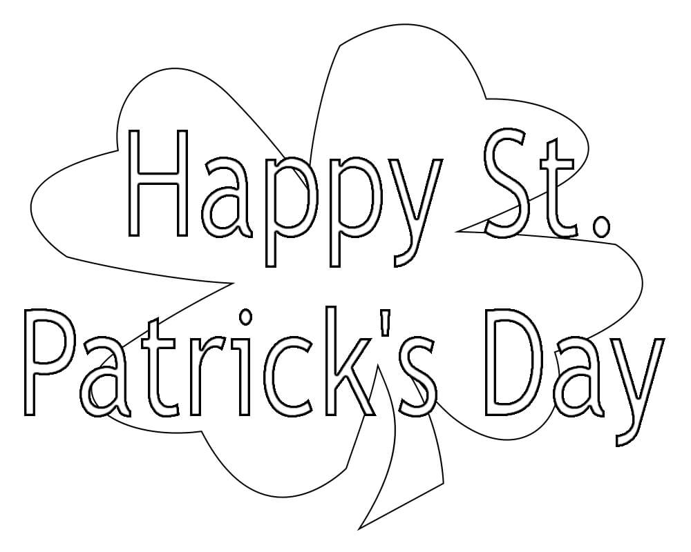 Saint Patrick's Day Coloring Page - Free Printable Coloring Pages for Kids