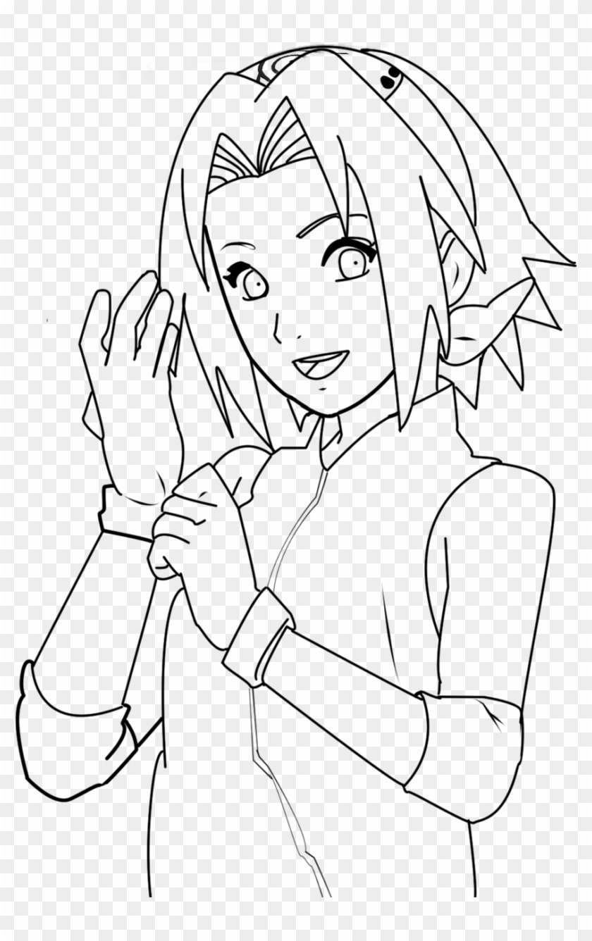 Sakura Haruno Transparent Coloring Page - Free Printable Coloring Pages