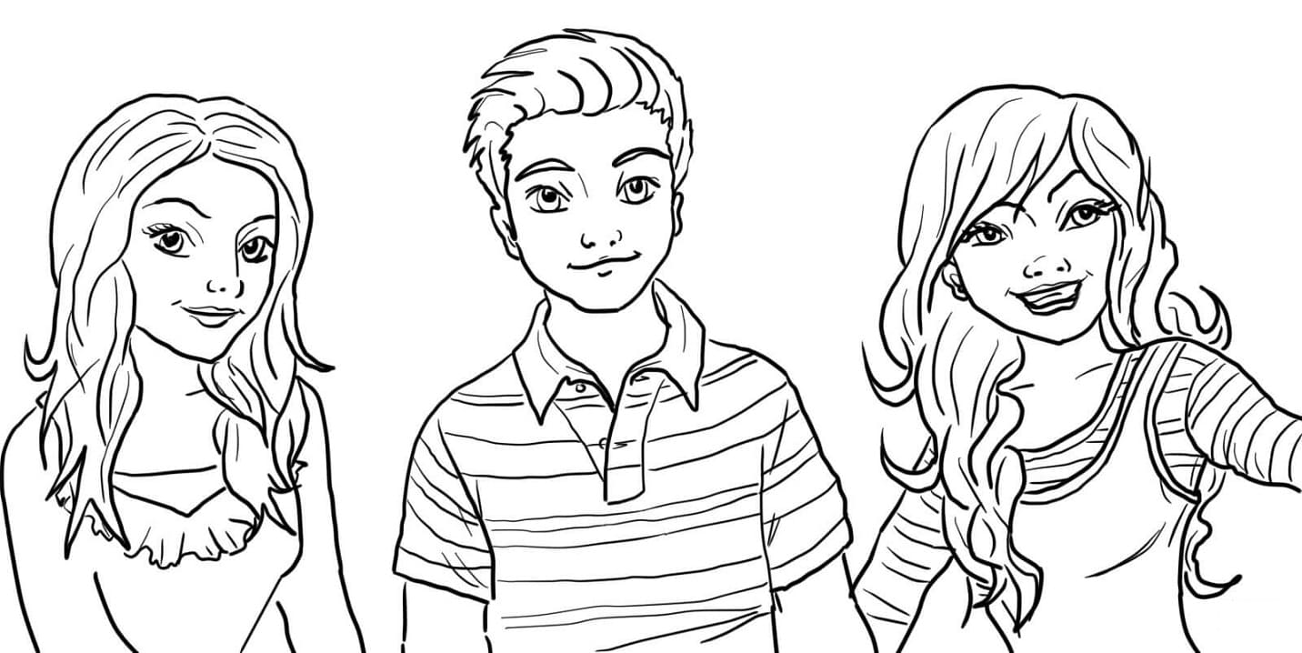 Characters from iCarly Coloring Page - Free Printable Coloring Pages