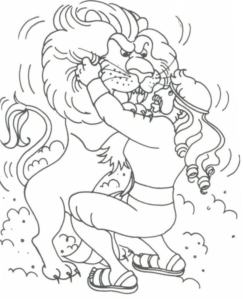 bible coloring pages lions