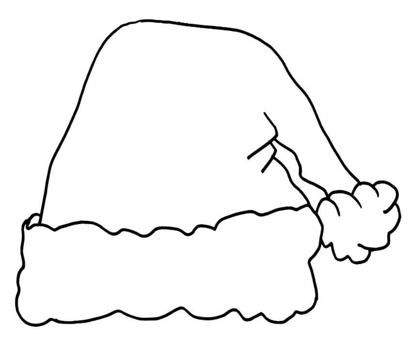 Santa Hat Coloring Page - Free Printable Coloring Pages for Kids