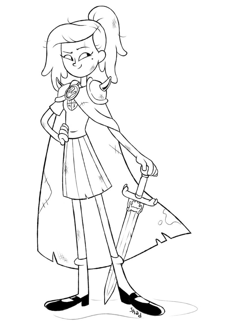 Amphibia Coloring Page Anne