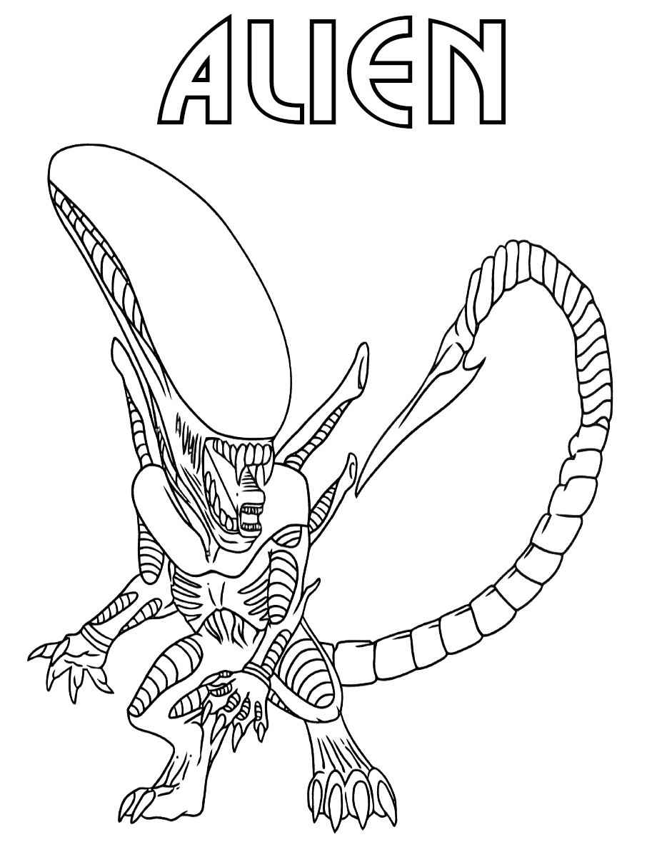 Free Printable Alien Coloring Pages Printable Templates