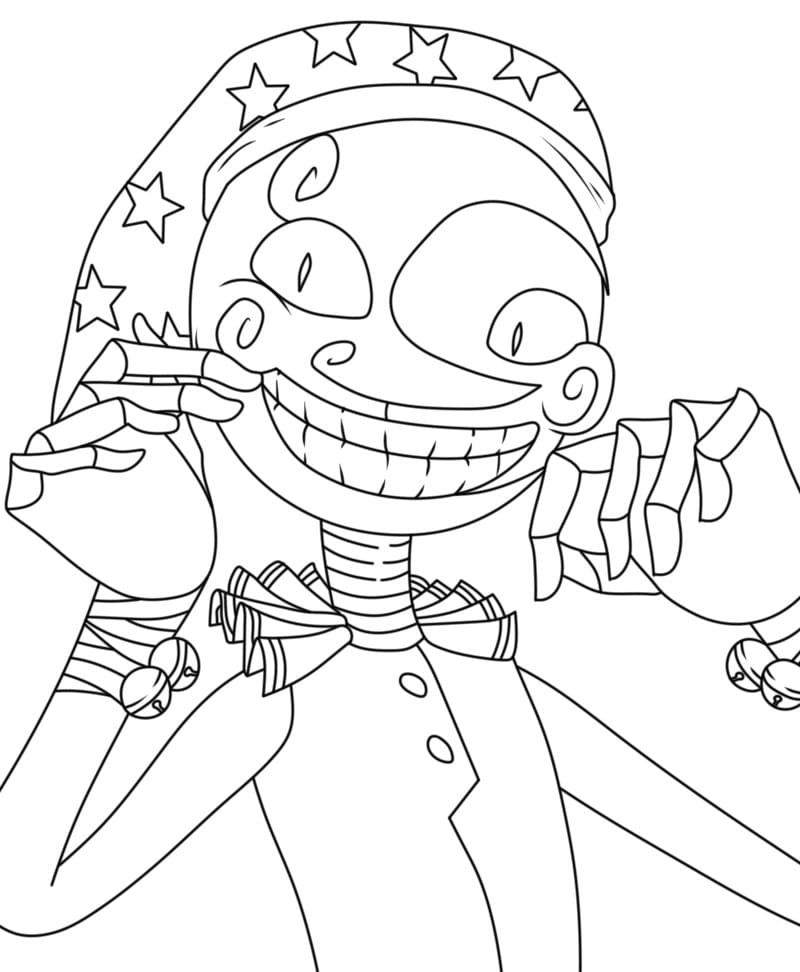 Scary Moondrop FNAF Coloring Page - Free Printable Coloring Pages for Kids