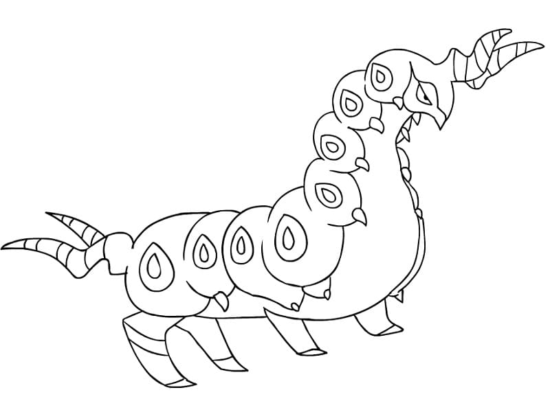 scolipede coloring page transparent png pokemon