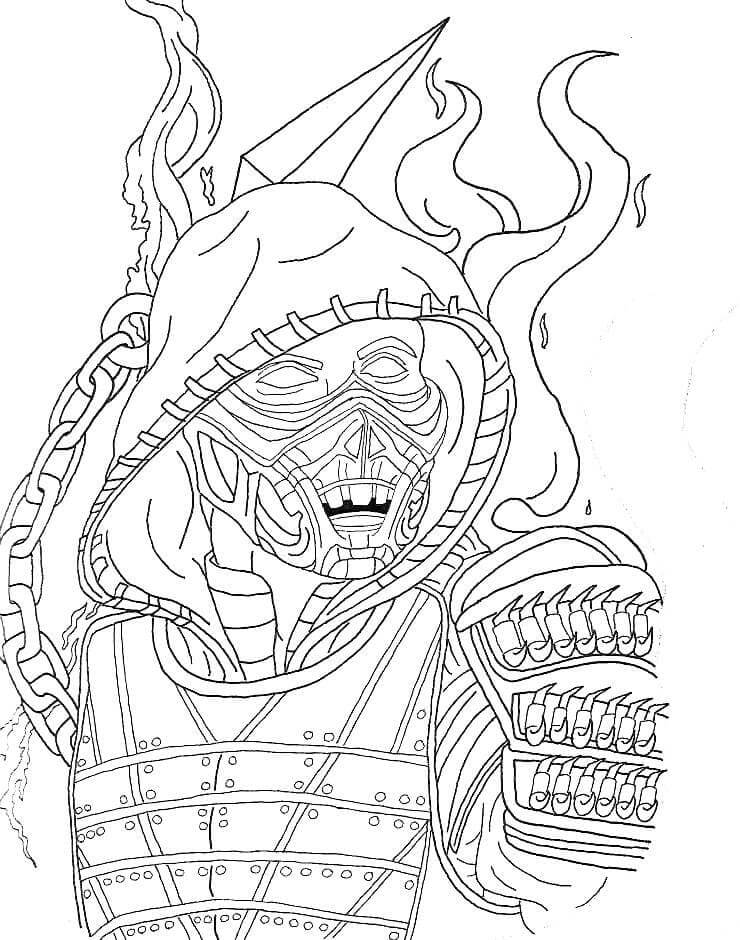 Scorpion in Mortal Kombat Coloring Page - Free Printable Coloring Pages