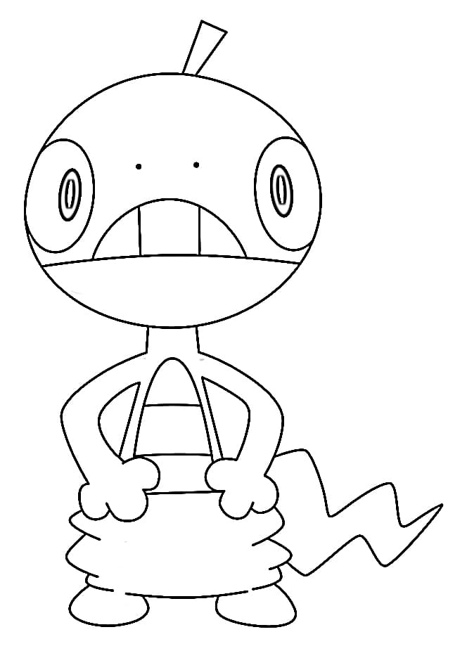 scraggy coloring page transparent png pokemon