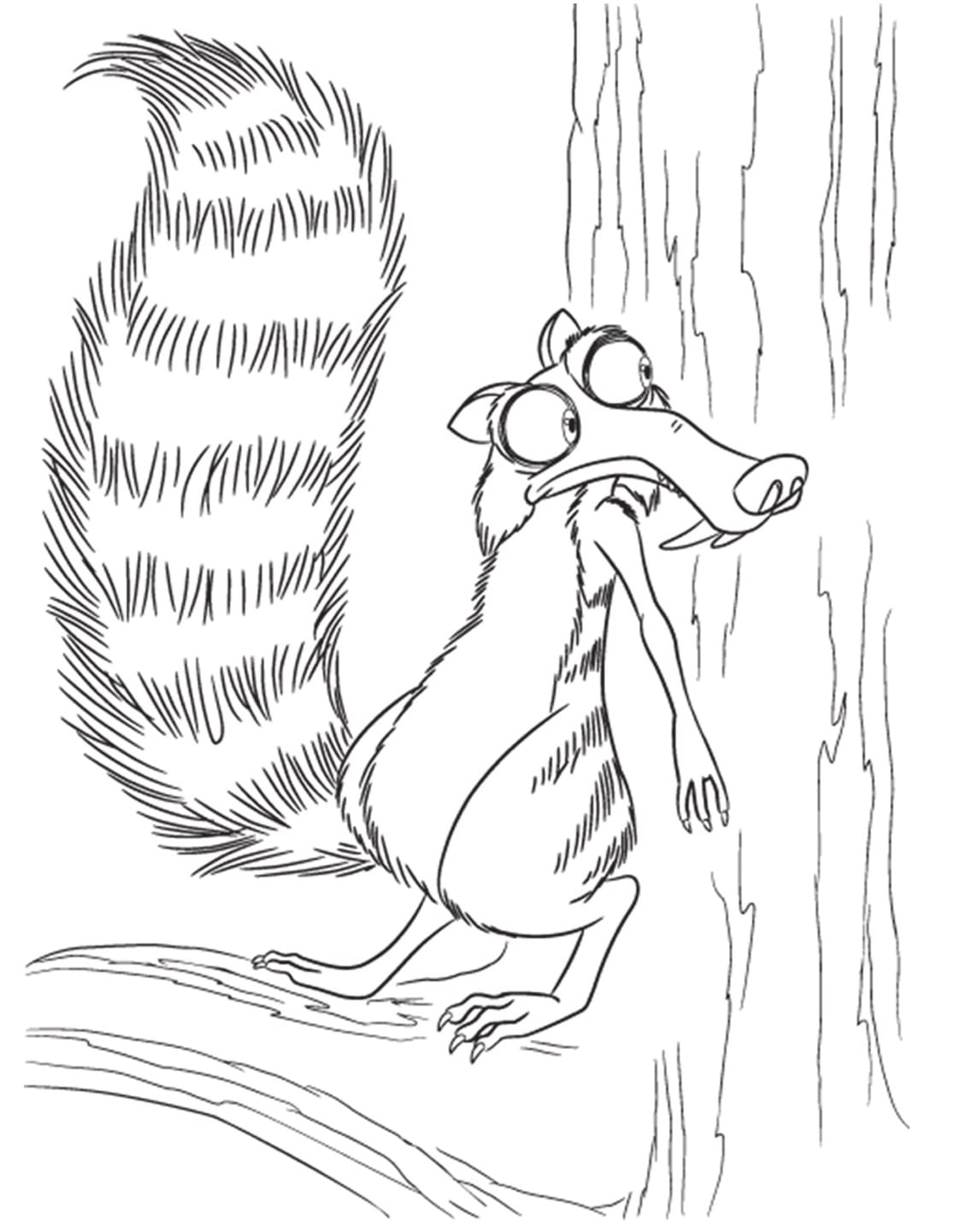 Scrat from Ice Age Coloring Page - Free Printable Coloring Pages for Kids