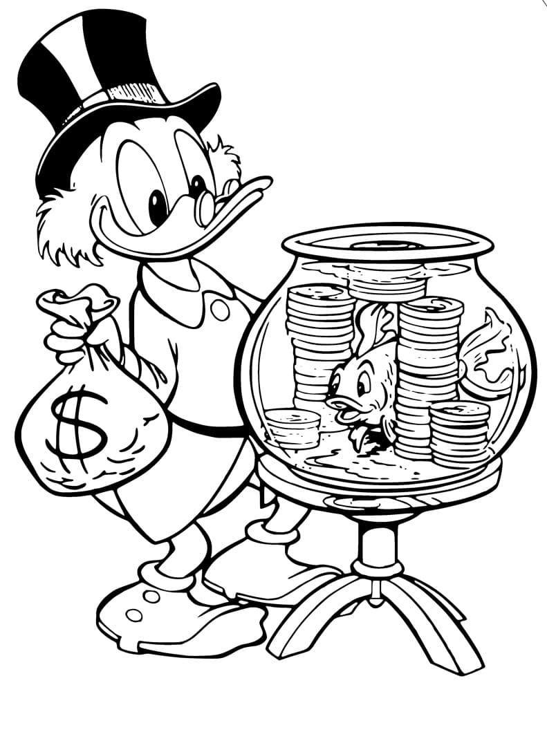 Scrooge McDuck and Goldfish