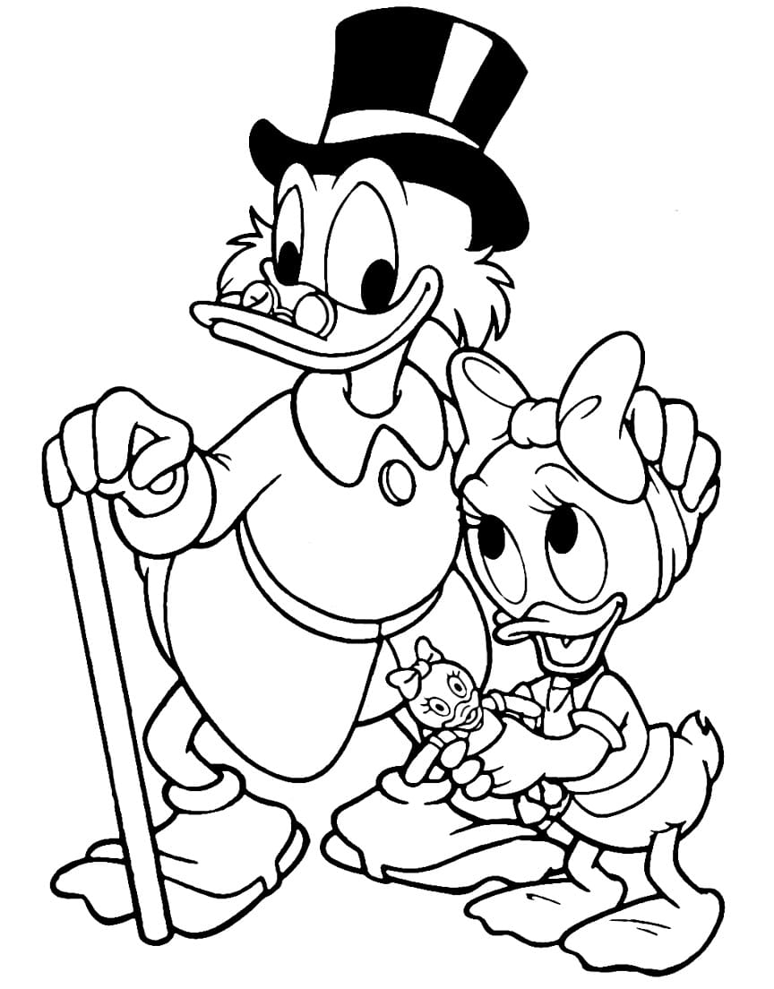 Scrooge McDuck and Webby