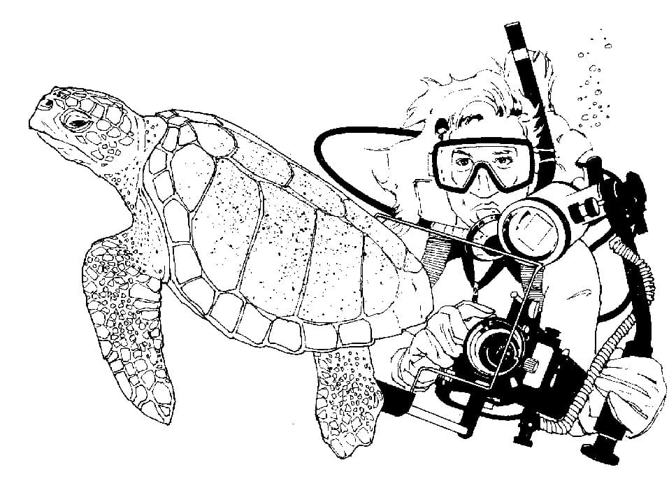 free coloring pages of suba divers