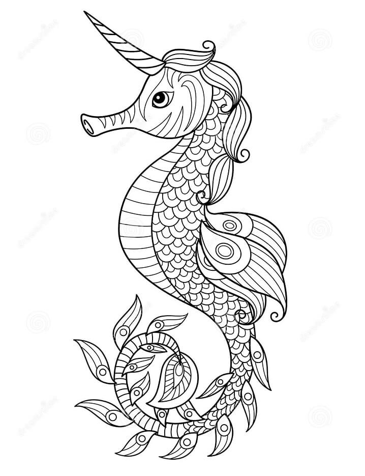 Seahorse Coloring Pages - Free Printable Coloring Pages for Kids
