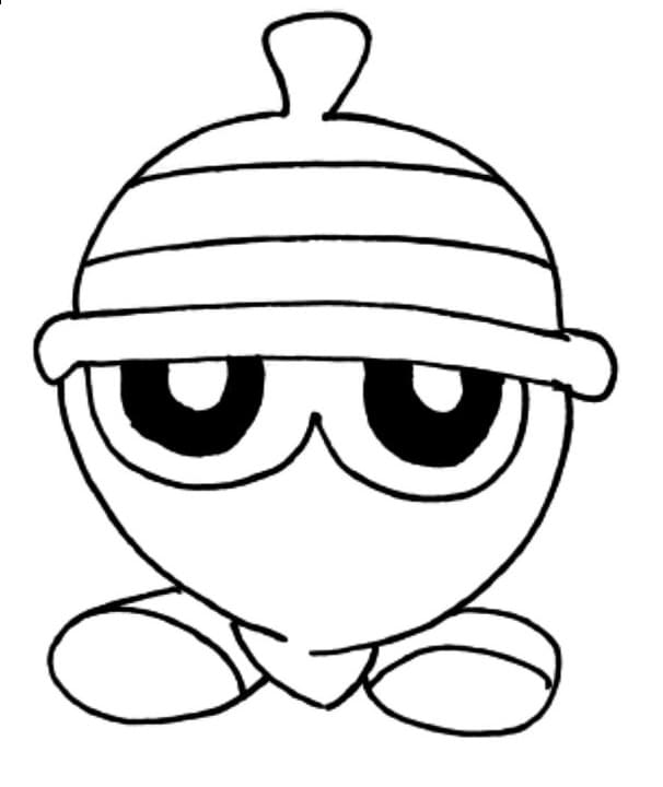 seedot coloring page in black and white pokemon