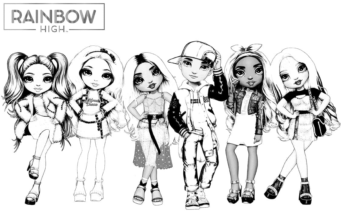 Series 2 Rainbow High Coloring Page Free Printable Coloring Pages For 