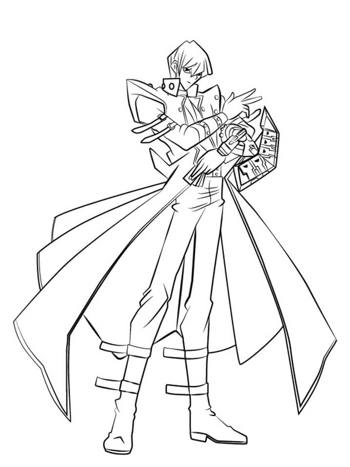 Seto Kaiba from Yu-Gi-Oh Coloring Page - Free Printable Coloring Pages
