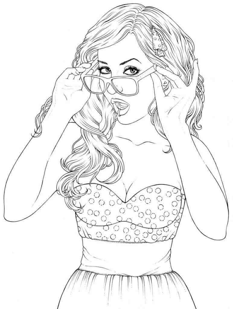 Sexy Teenage Girl Coloring Page   Free Printable Coloring Pages ...