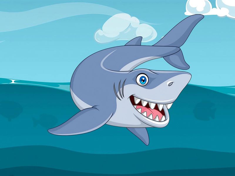 Shark jigsaw puzzle game for kids