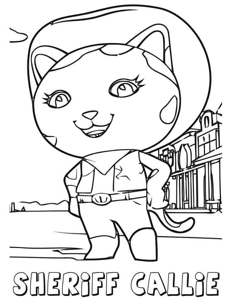 Sheriff Callie Smiling Coloring Page Free Printable Coloring Pages For Kids
