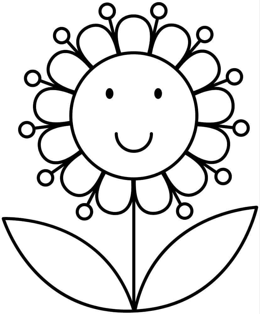 Simple Flower Coloring Pages Free Printable Coloring Pages for Kids