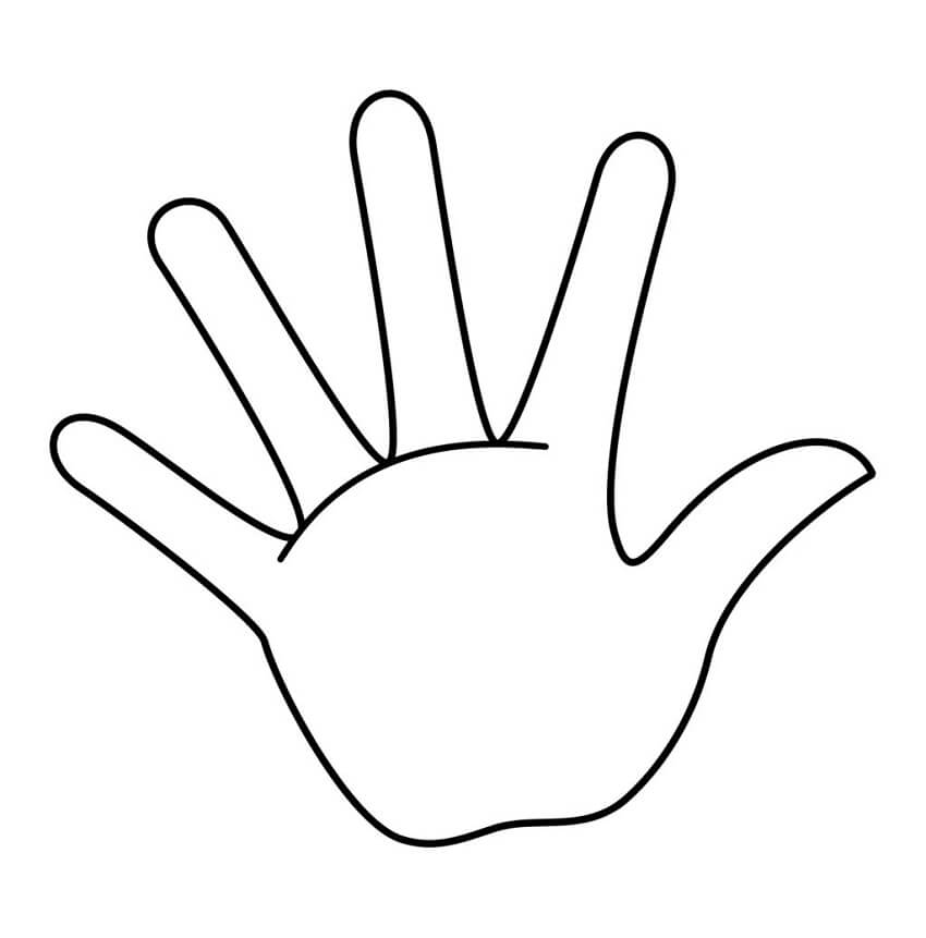 Hand Coloring Page Hand Coloring Page