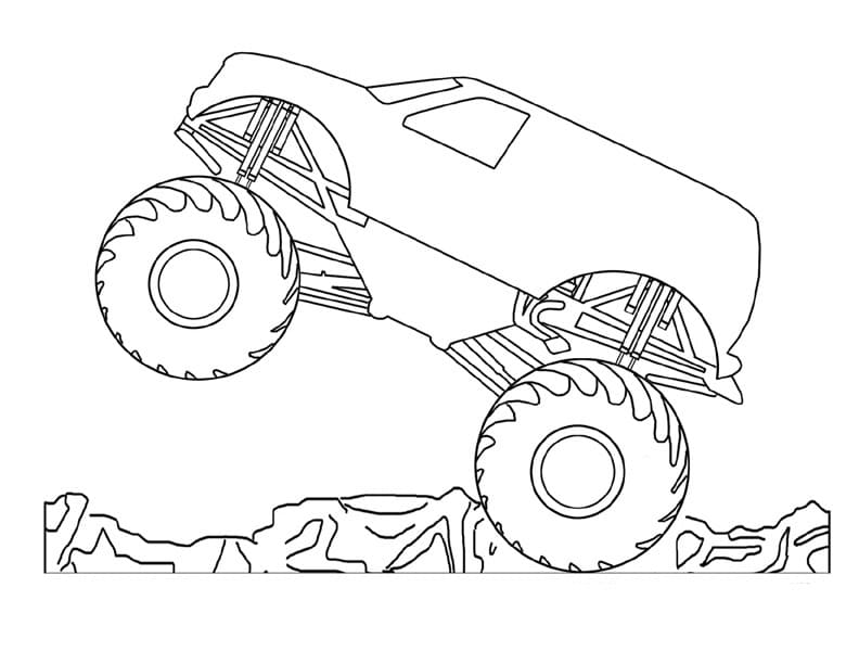 Taz Monster Truck coloring page