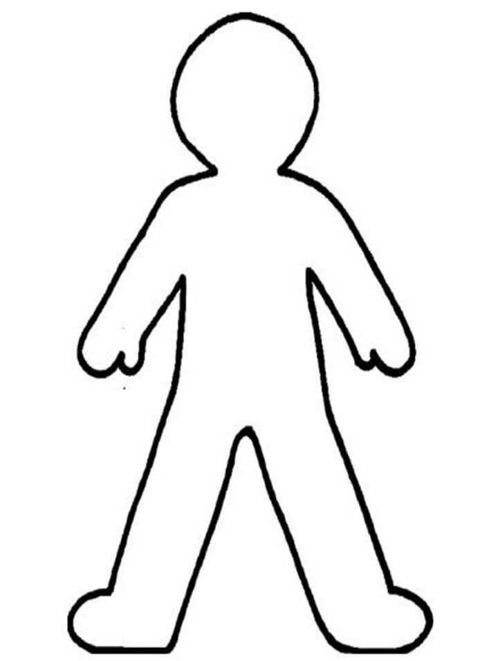 Simple Person Outline Coloring Page Free Printable Coloring Pages For Kids