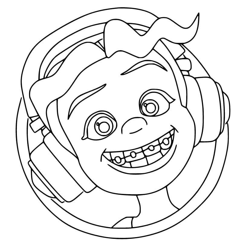 little fuz from mini beat coloring page