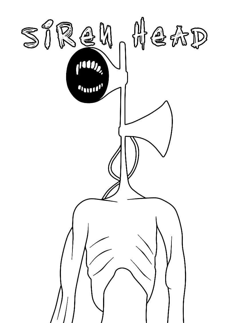 Siren Head Coloring Pages