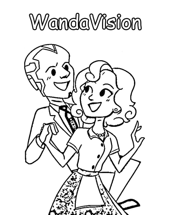 Vision WandaVision Coloring Page - Free Printable Coloring Pages for Kids