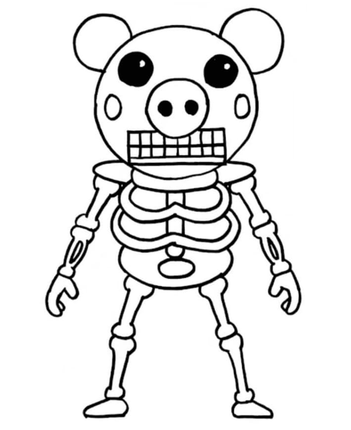 Skeleton Piggy Roblox Coloring Page - Free Printable Coloring Pages for ...