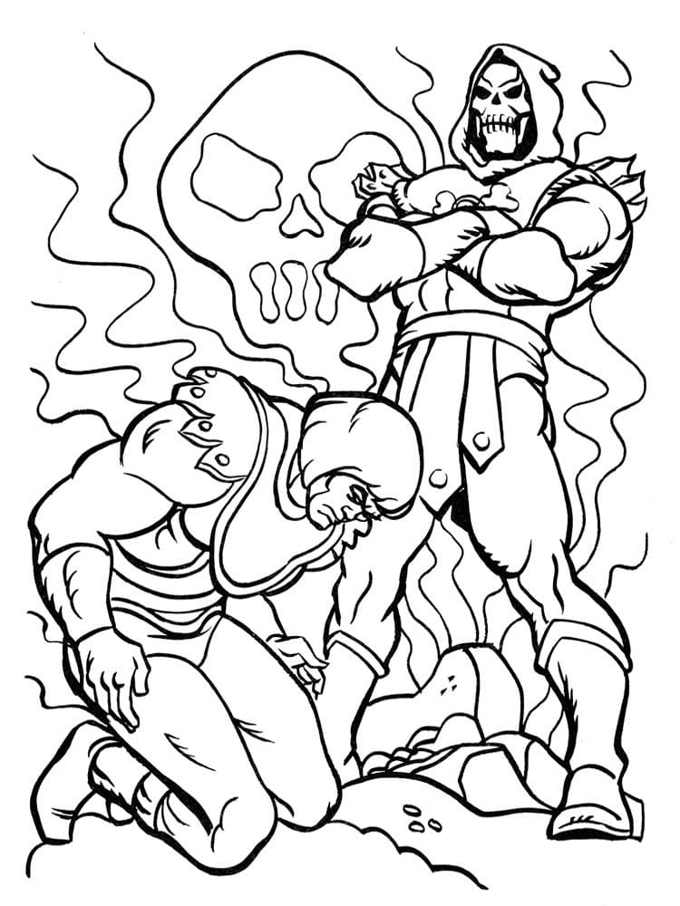 coloring page He-Man instant download boy MOTU Skeletor Masters of the Universe girl cartoon fun kids project