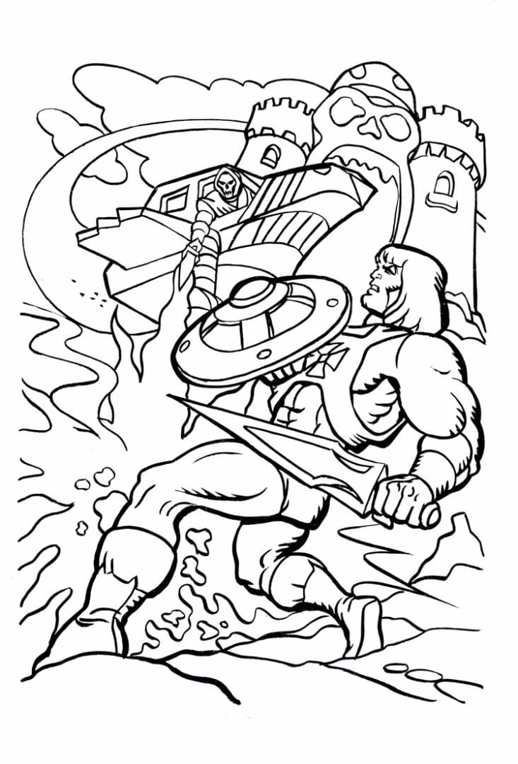 She-Ra and He-Man Coloring Page - Free Printable Coloring Pages for Kids
