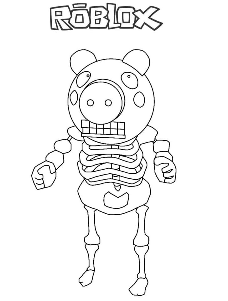 Willow Wolf Piggy Roblox coloring page