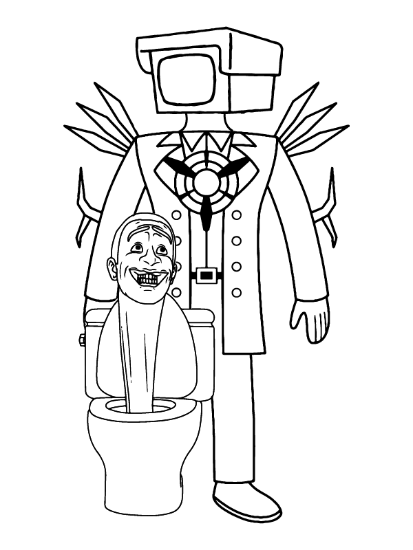 queer Ski bidi Toilet coloring page