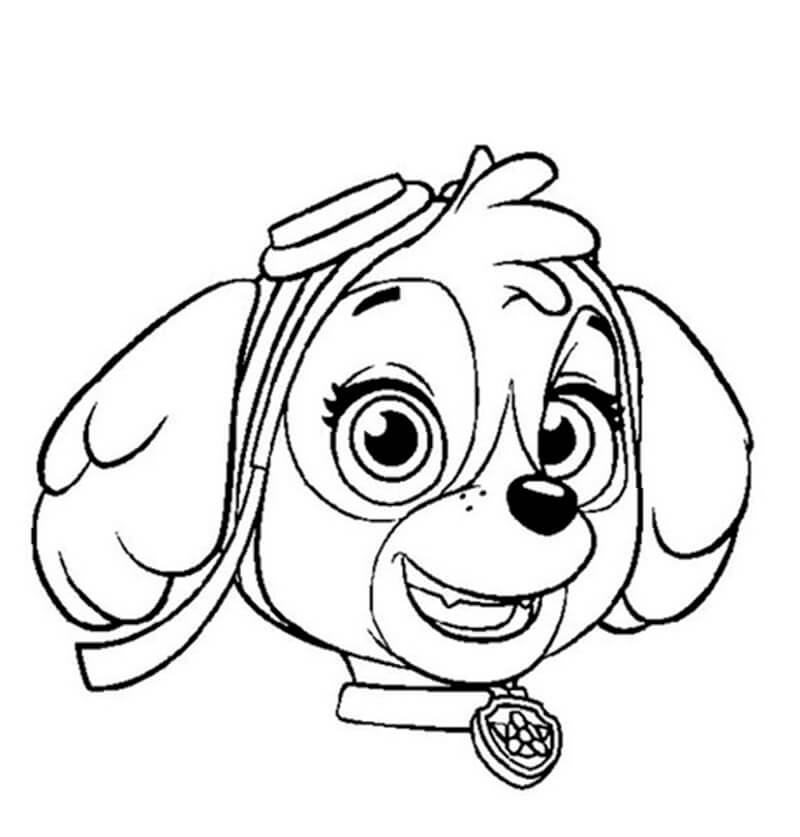 paw patrol skye coloring pages free