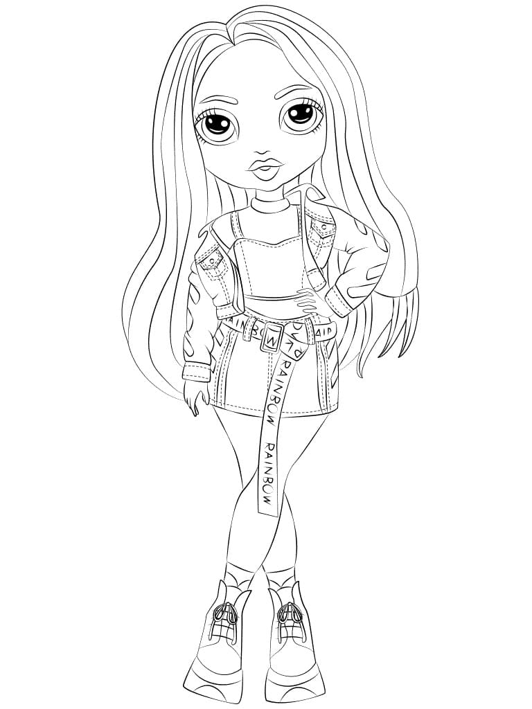 Skyler Bradshaw Rainbow High - Coloring Pages